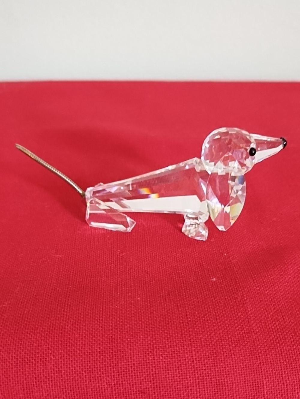SWAROVSKI DASCHUND, BEAUTIFUL CLEAR CRYSTAL, 3" - 3.5''. LONG